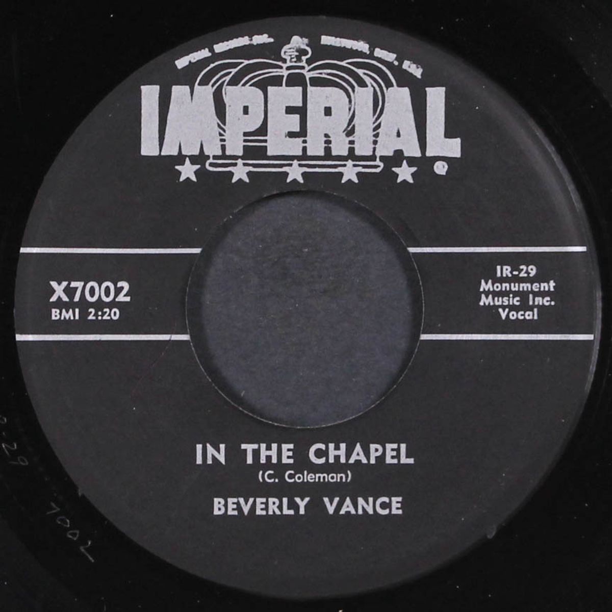 will i / in the chapel by BEVERLY VANCE