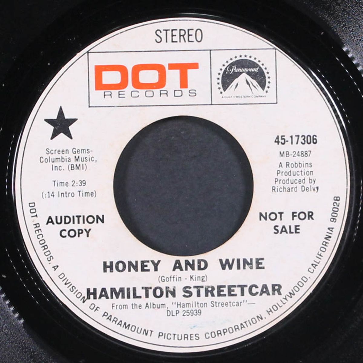 honey and wine / now i taste the tears by HAMILTON STREETCAR