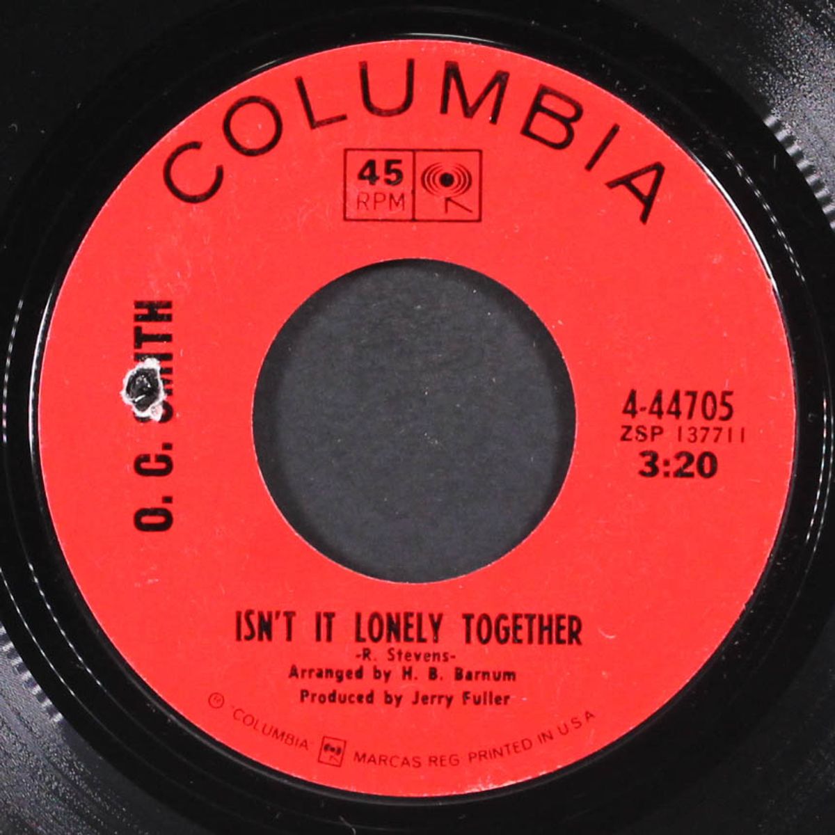 isn't it lonely together / i ain't the worrying kind by O.C. SMITH