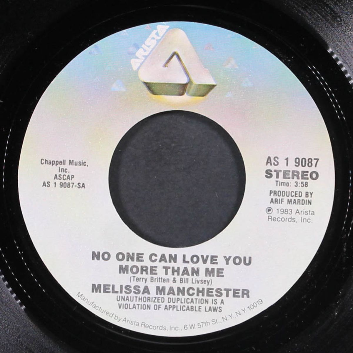 no one can love you more than me by MELISSA MANCHESTER