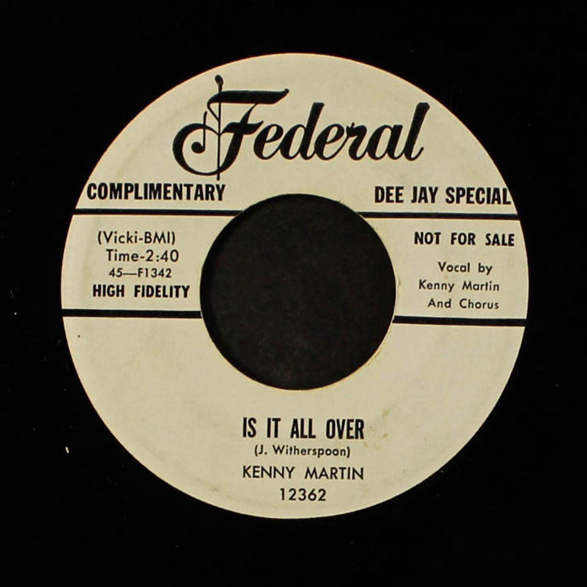 ask me / is it all over by KENNY MARTIN & GROUP