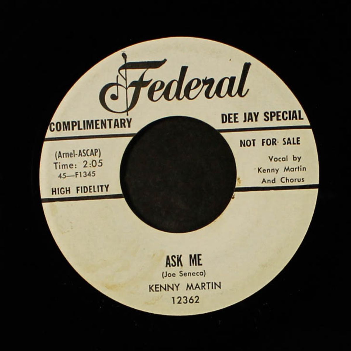 ask me / is it all over by KENNY MARTIN & GROUP