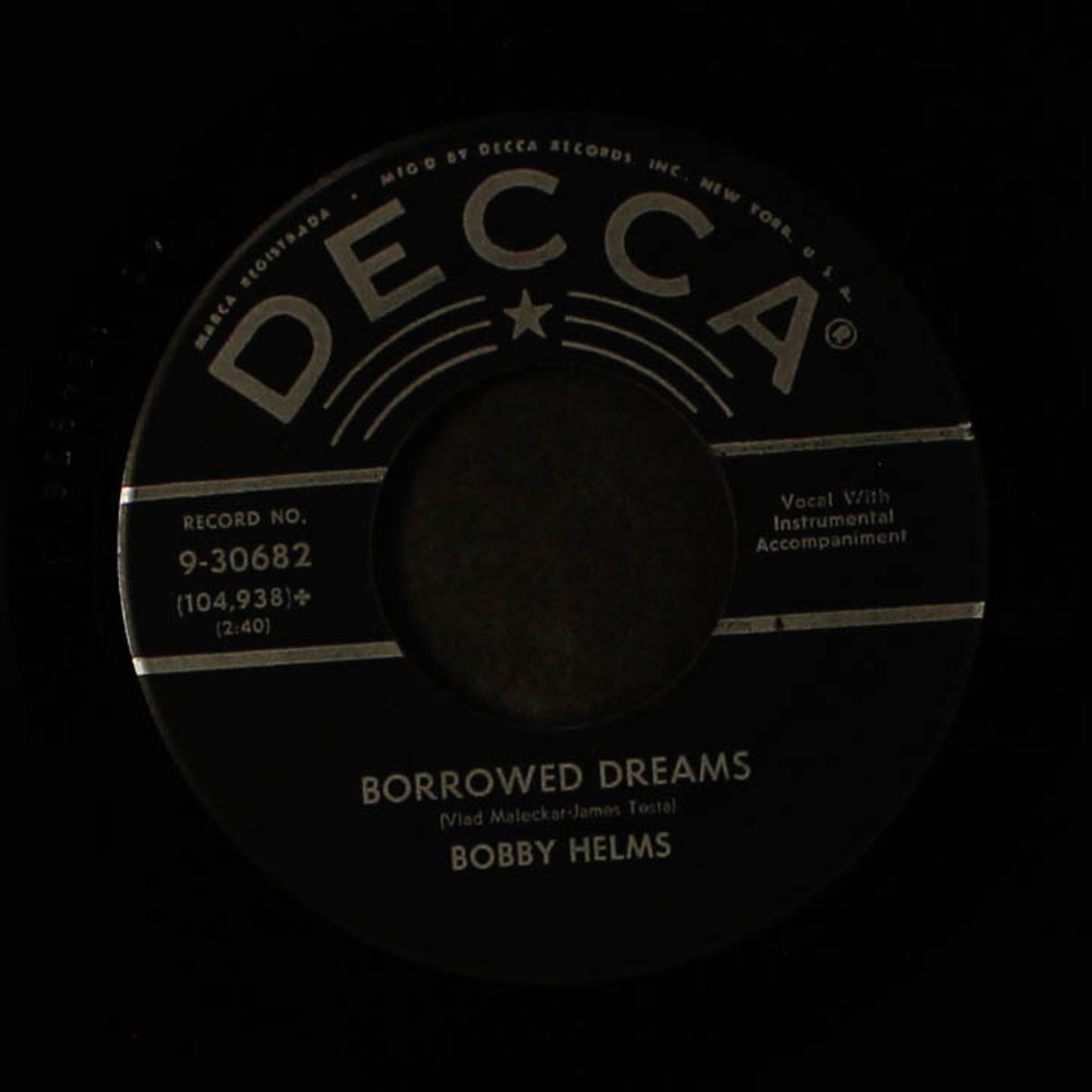 schoolboy crush / borrowed dreams by BOBBY HELMS