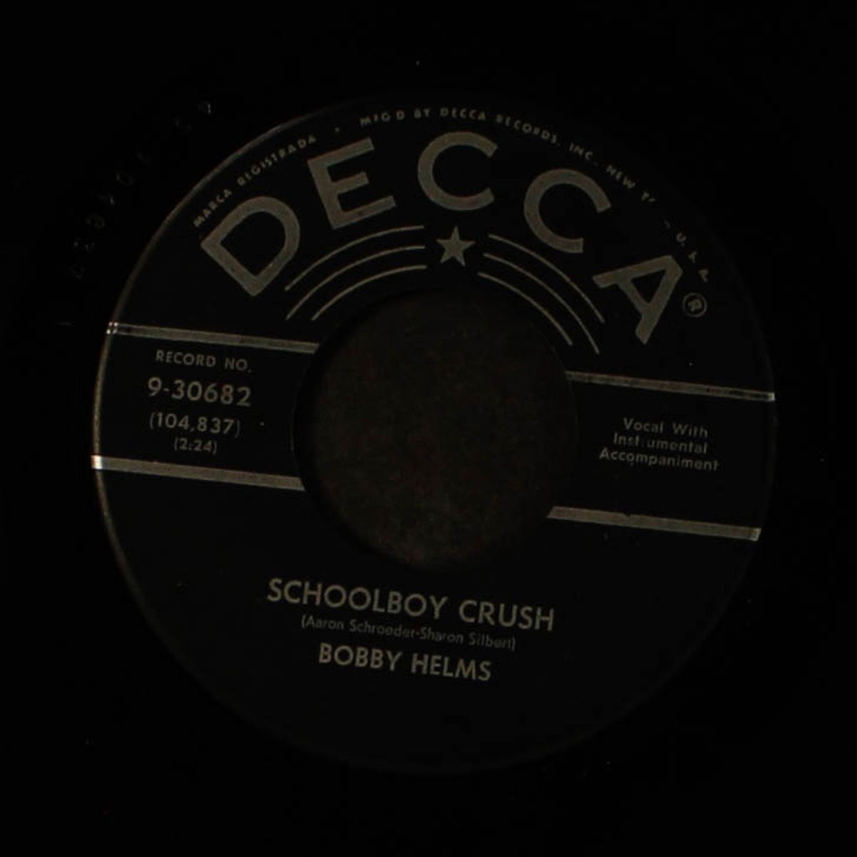 schoolboy crush / borrowed dreams by BOBBY HELMS