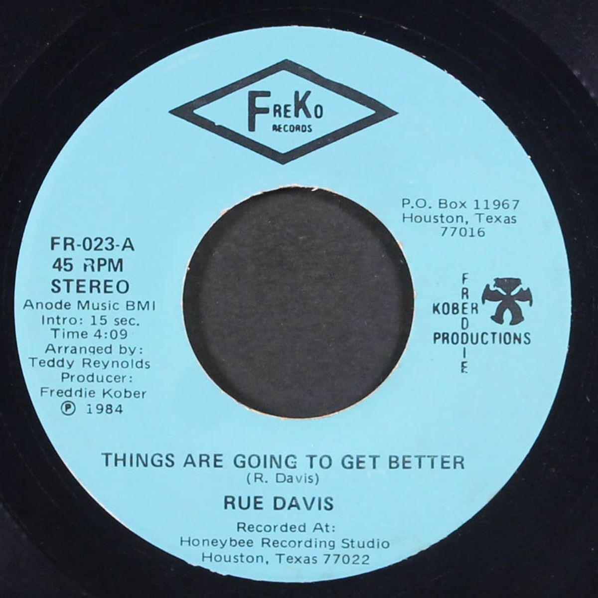 things are going to get better / my baby can by RUE DAVIS