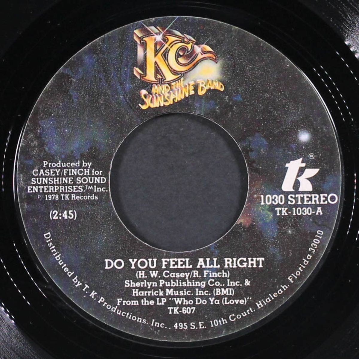 do you feel all right by KC & SUNSHINE BAND