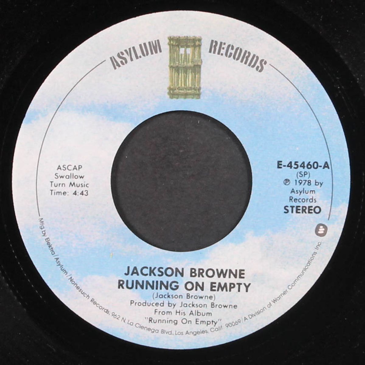 running on empty / nothing but time by JACKSON BROWNE