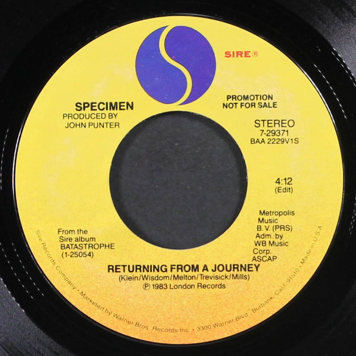 returning from a journey / same by SPECIMEN