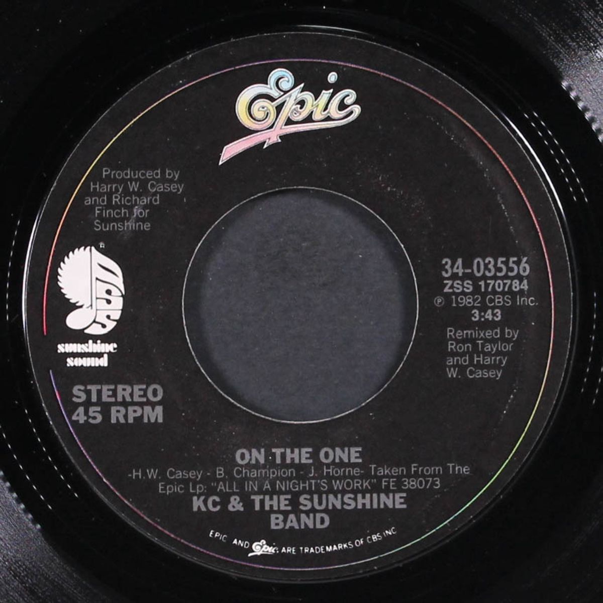 don't run (come back to me) / on the one by KC & THE SUNSHINE BAND