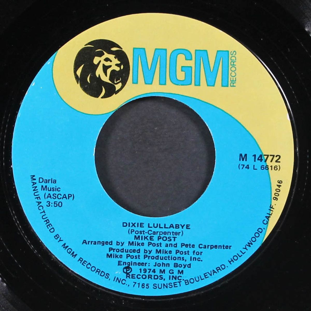the rockford files / dixie lullabye by MIKE POST