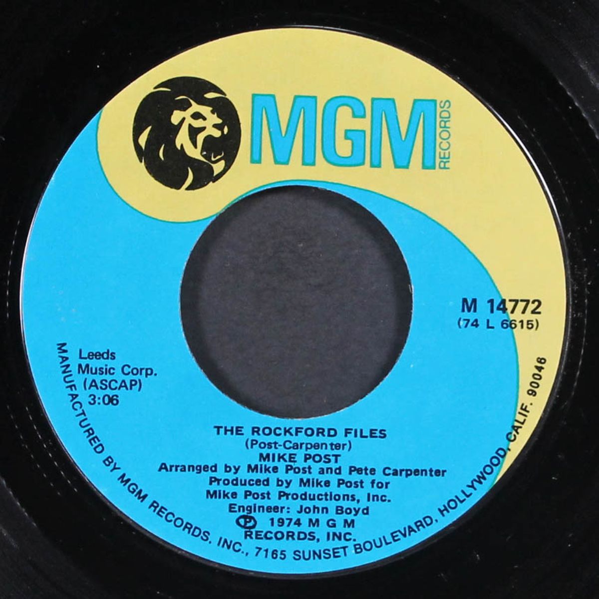 the rockford files / dixie lullabye by MIKE POST