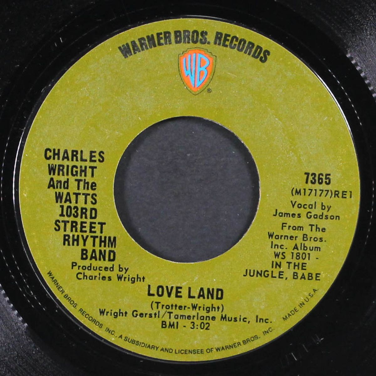 love land / sorry charlie by CHARLES WRIGHT & WATTS 103RD STREET RHYTHM BAND