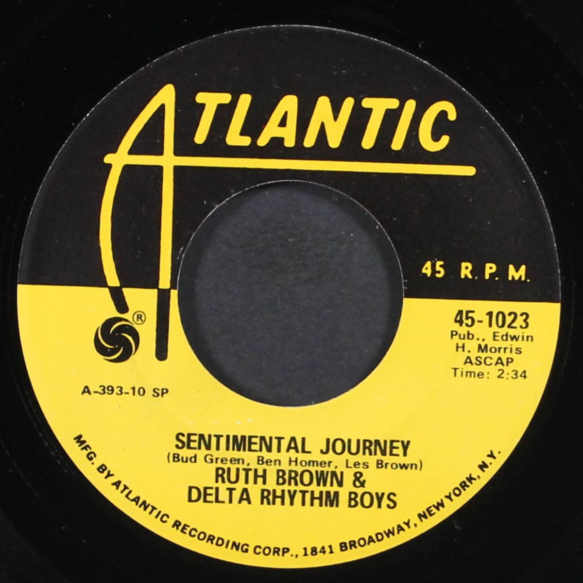 sentimental journey / it's all in your mind by RUTH BROWN & DELTA RHYTHM BOYS