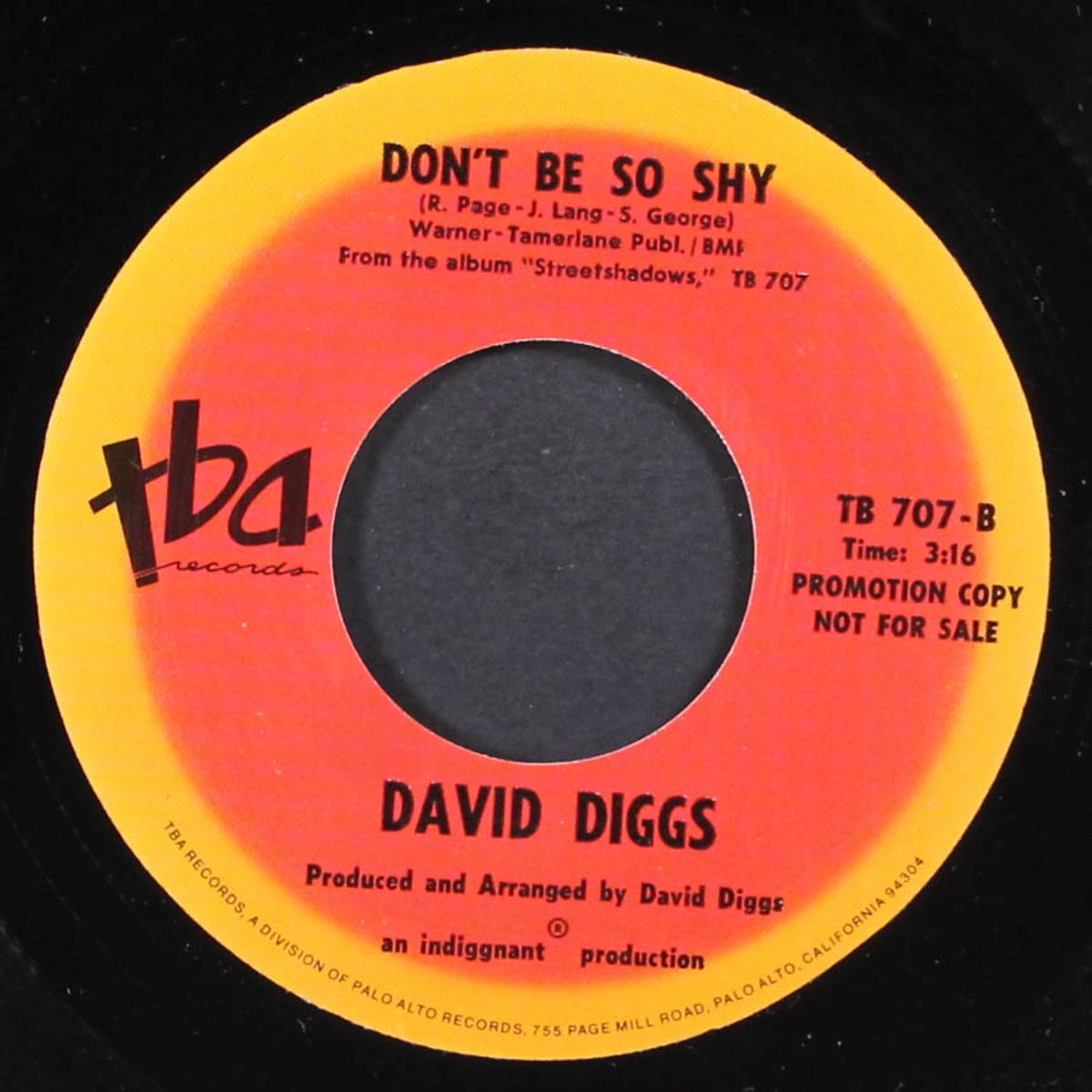 don't be so shy / same by DAVID DIGGS
