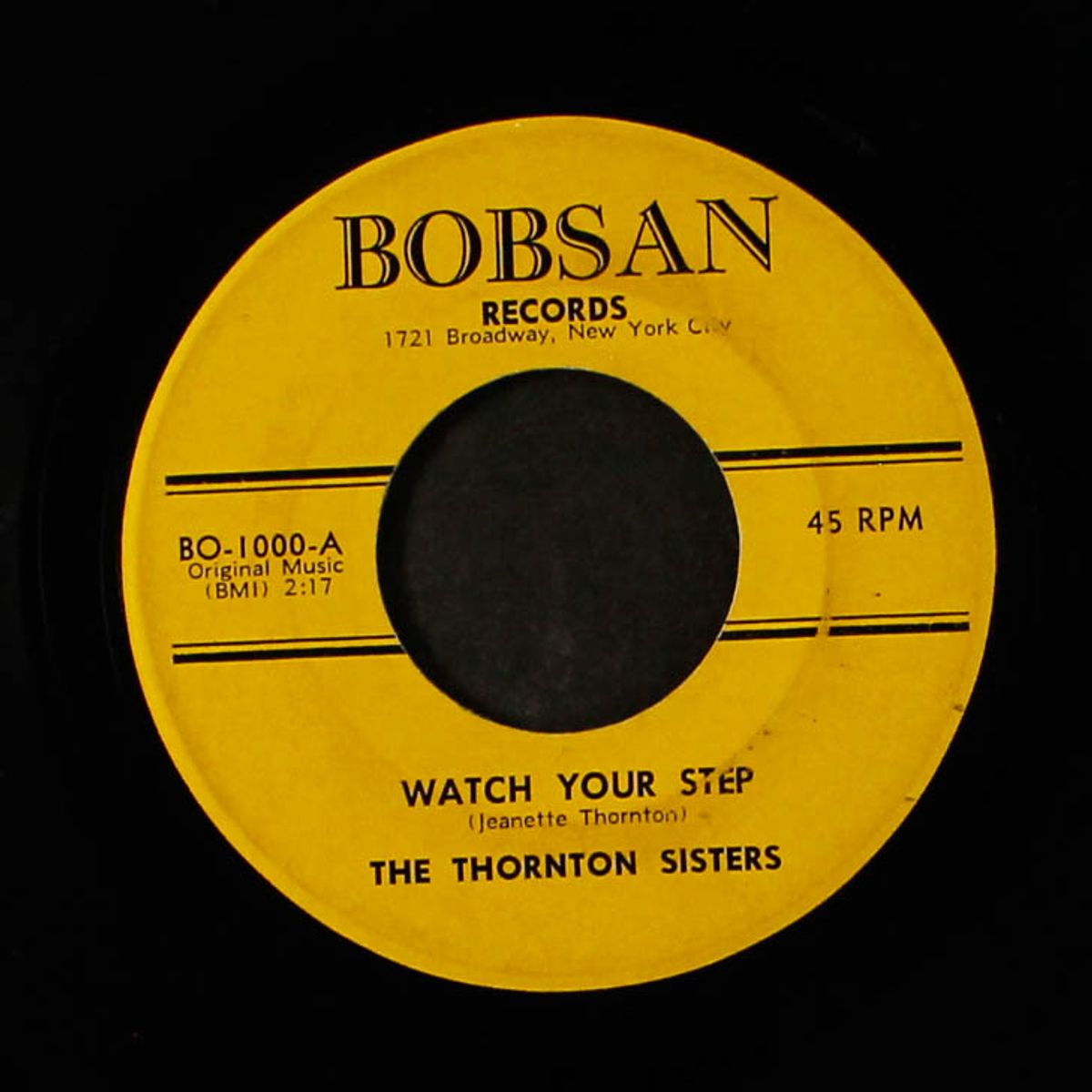 big city boy / watch your step by THORNTON SISTERS