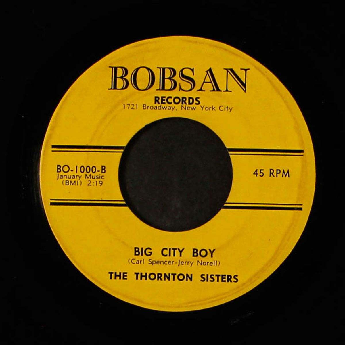 big city boy / watch your step by THORNTON SISTERS