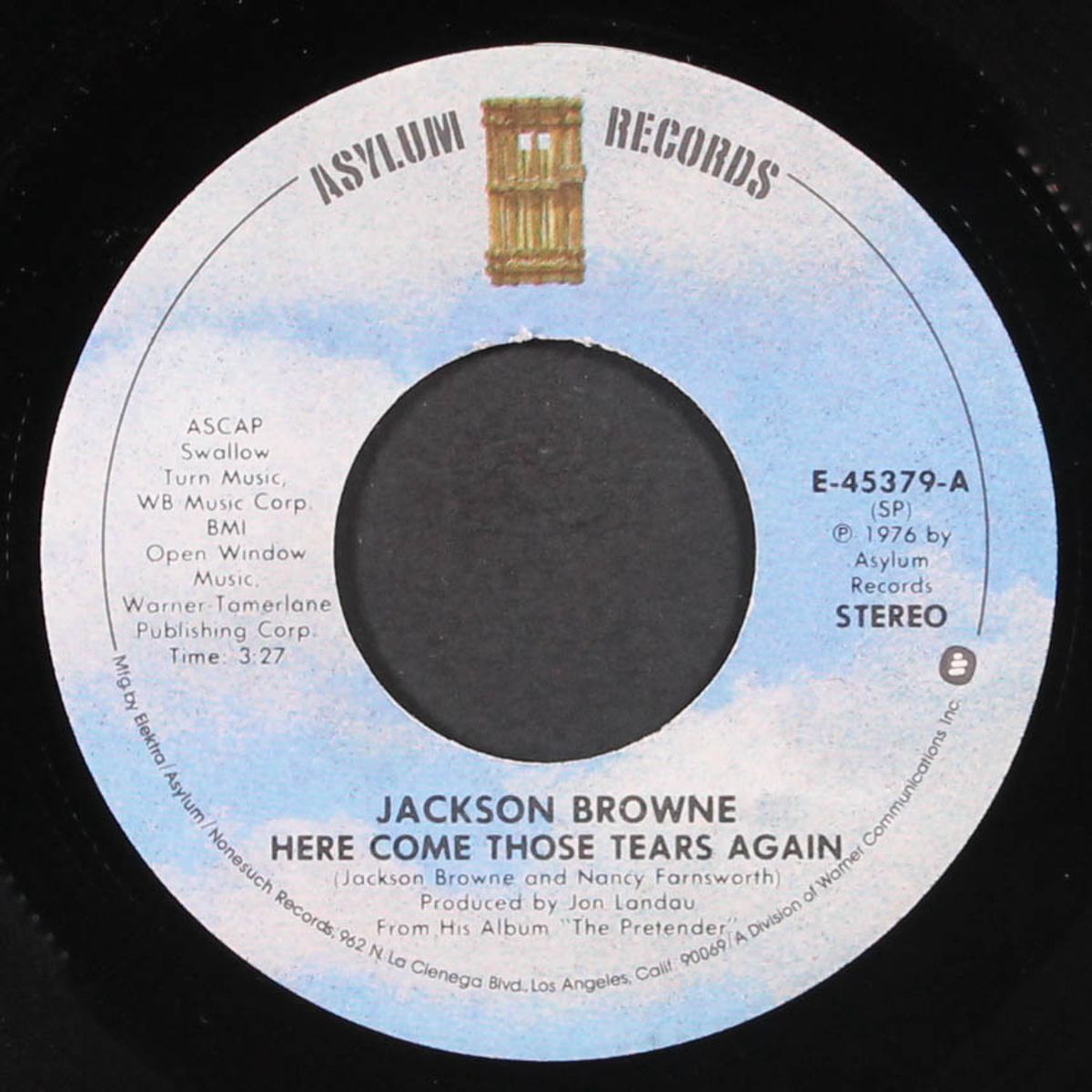 here come those tears again / linda paloma by JACKSON BROWNE