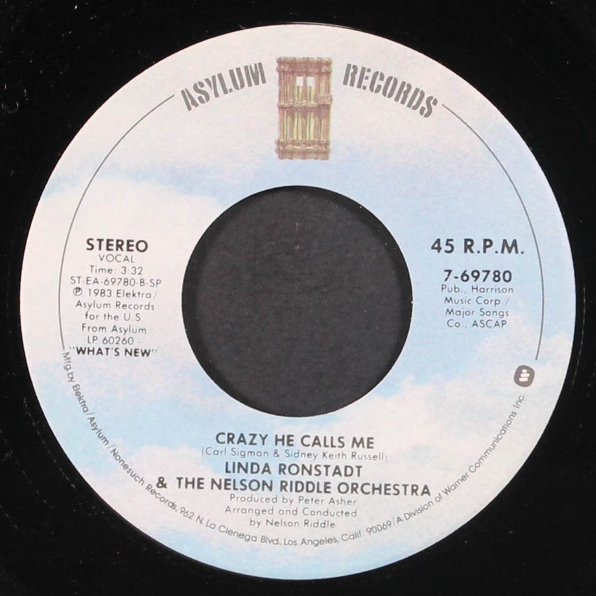 what's new / crazy he calls me by LINDA RONSTADT & NELSON RIDDLE ORCH