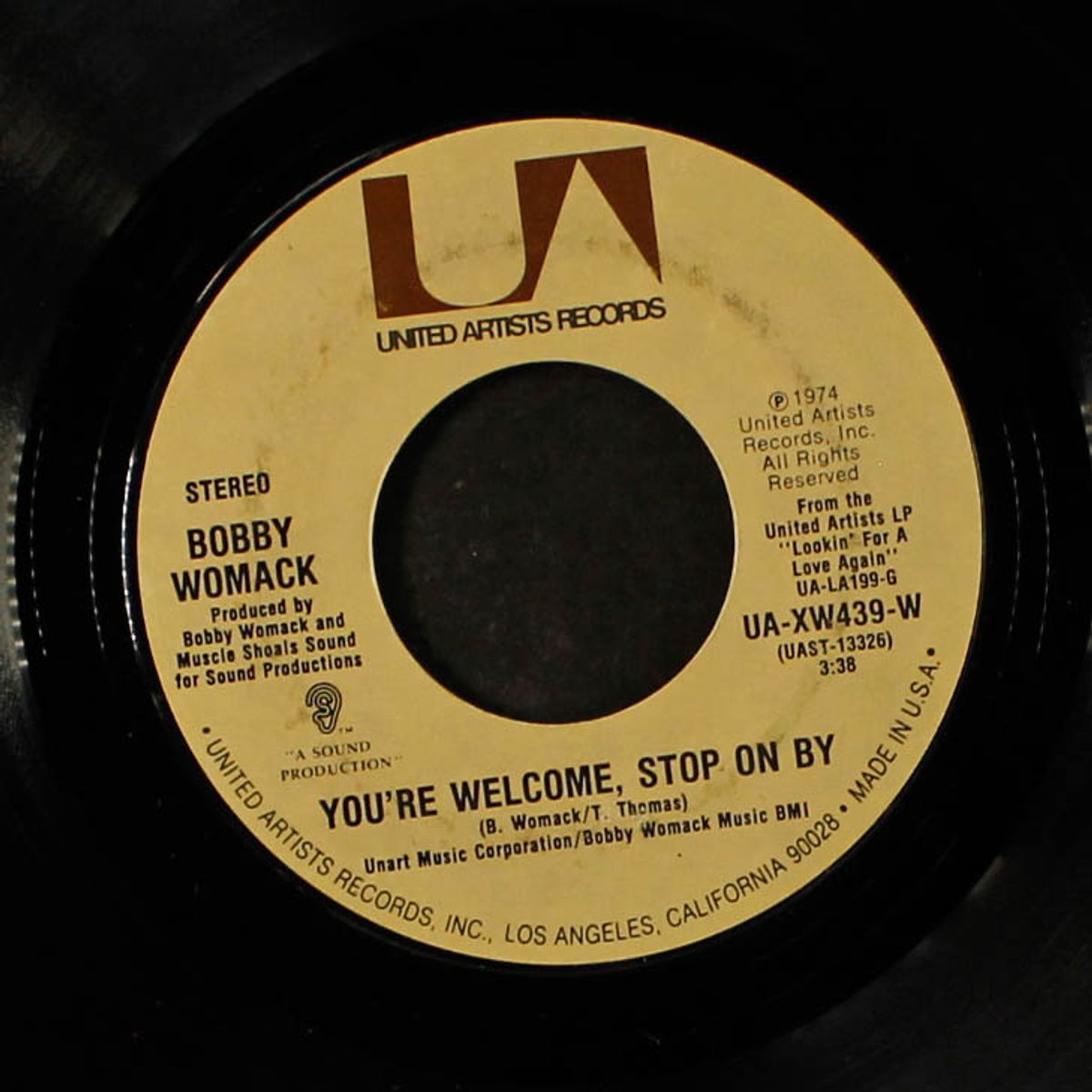 you're welcome, stop on by / i don't wanna be hurt by ya love again by BOBBY WOMACK