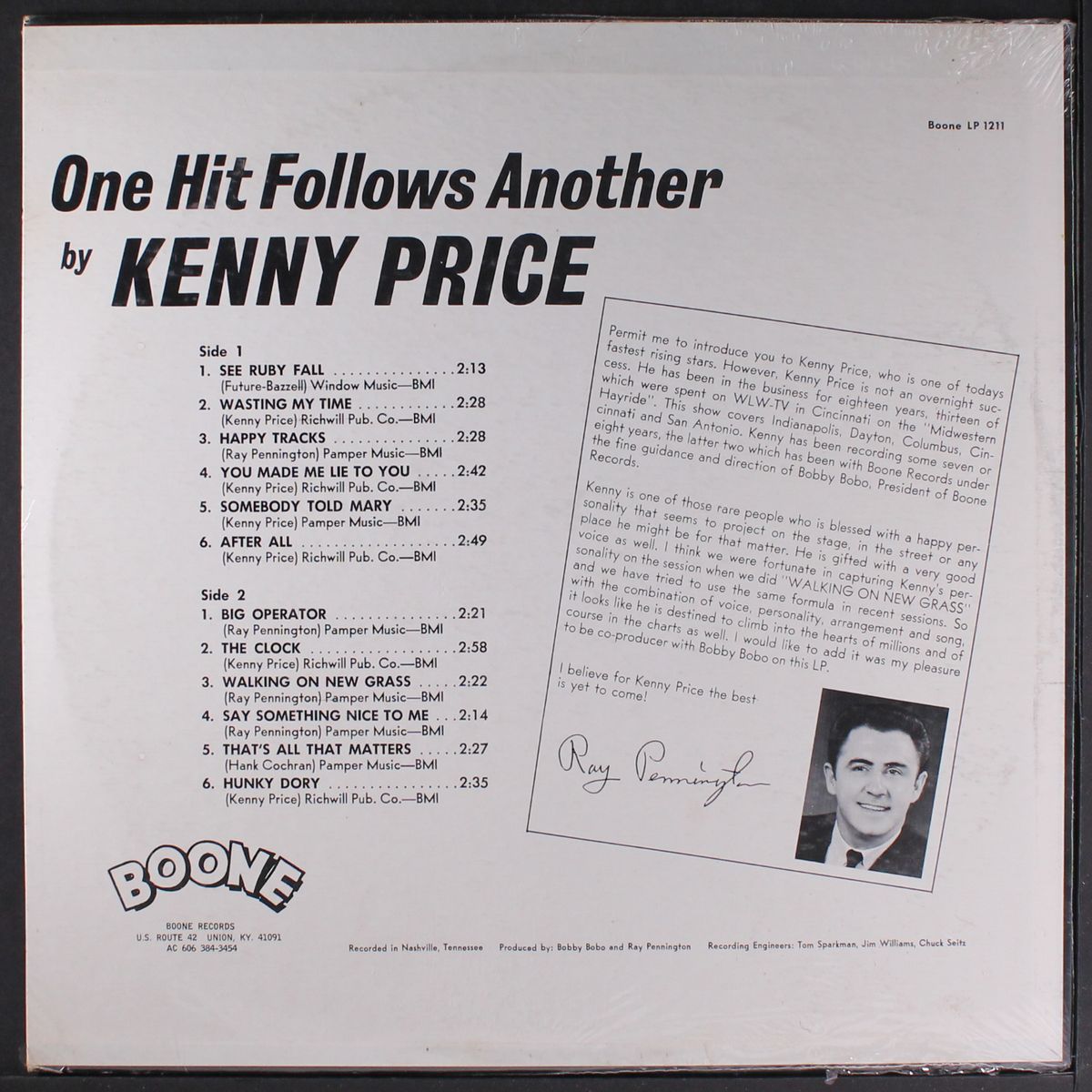 one hit follows another by KENNY PRICE