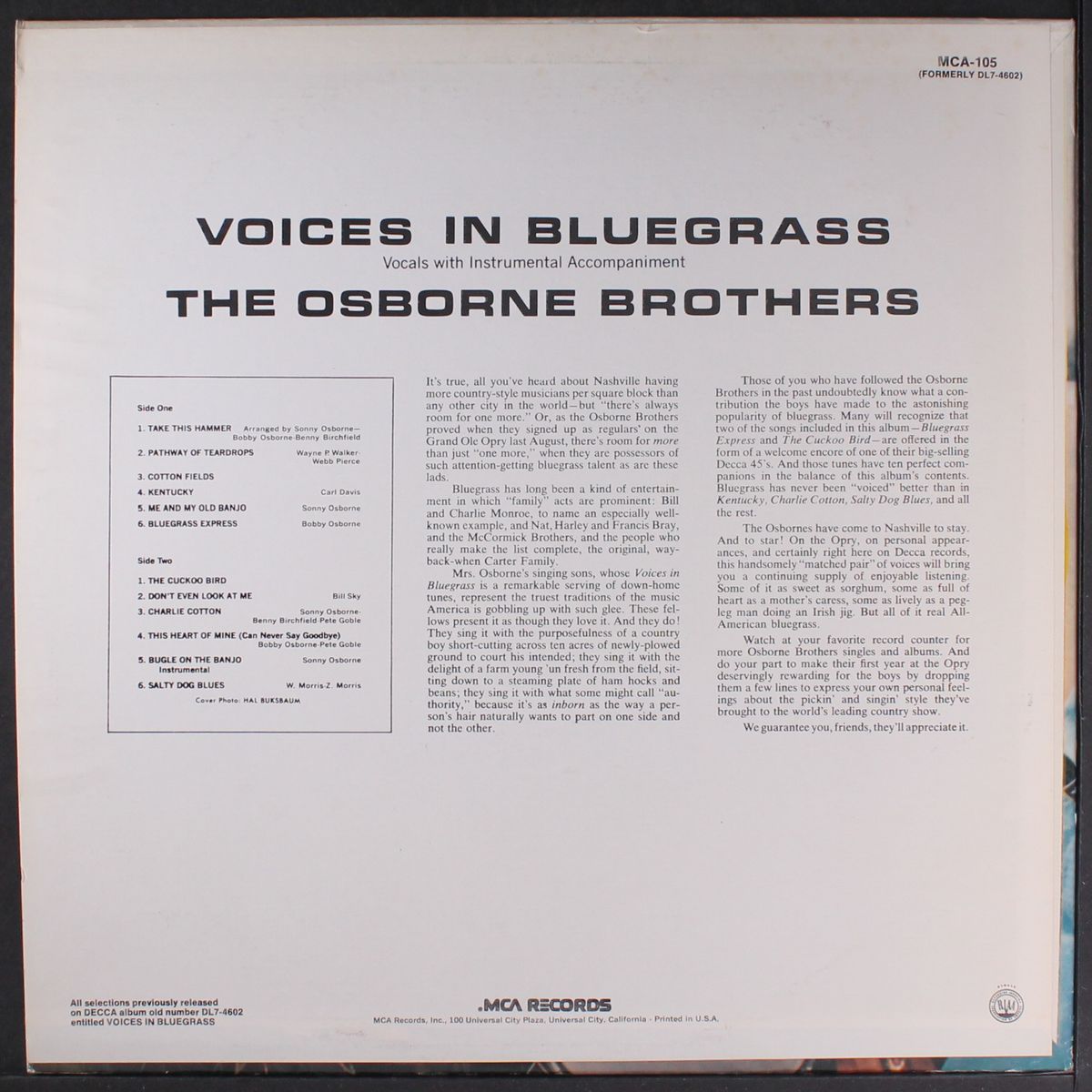 voices in bluegrass by OSBORNE BROTHERS