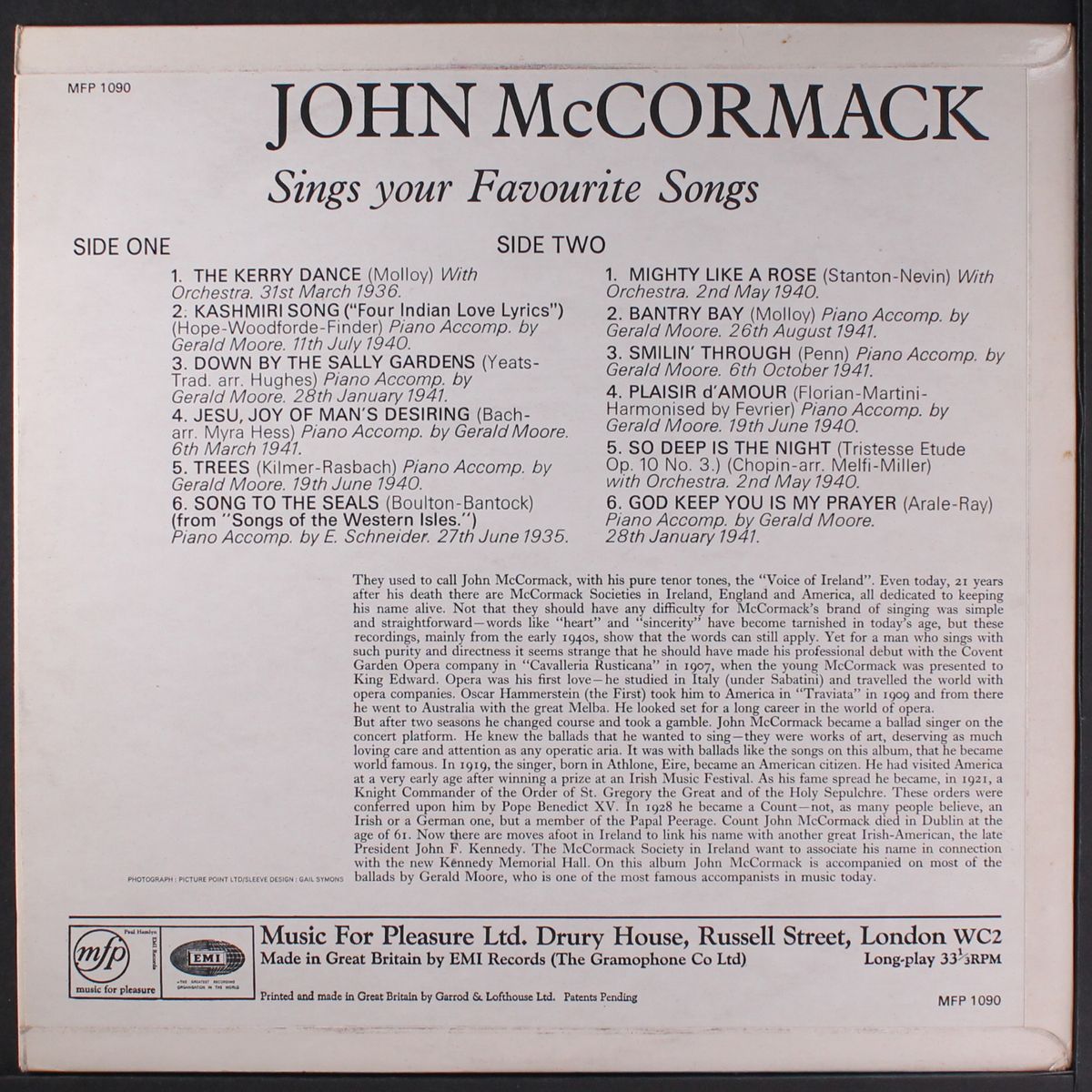 sings your favorite songs by JOHN MCCORMACK