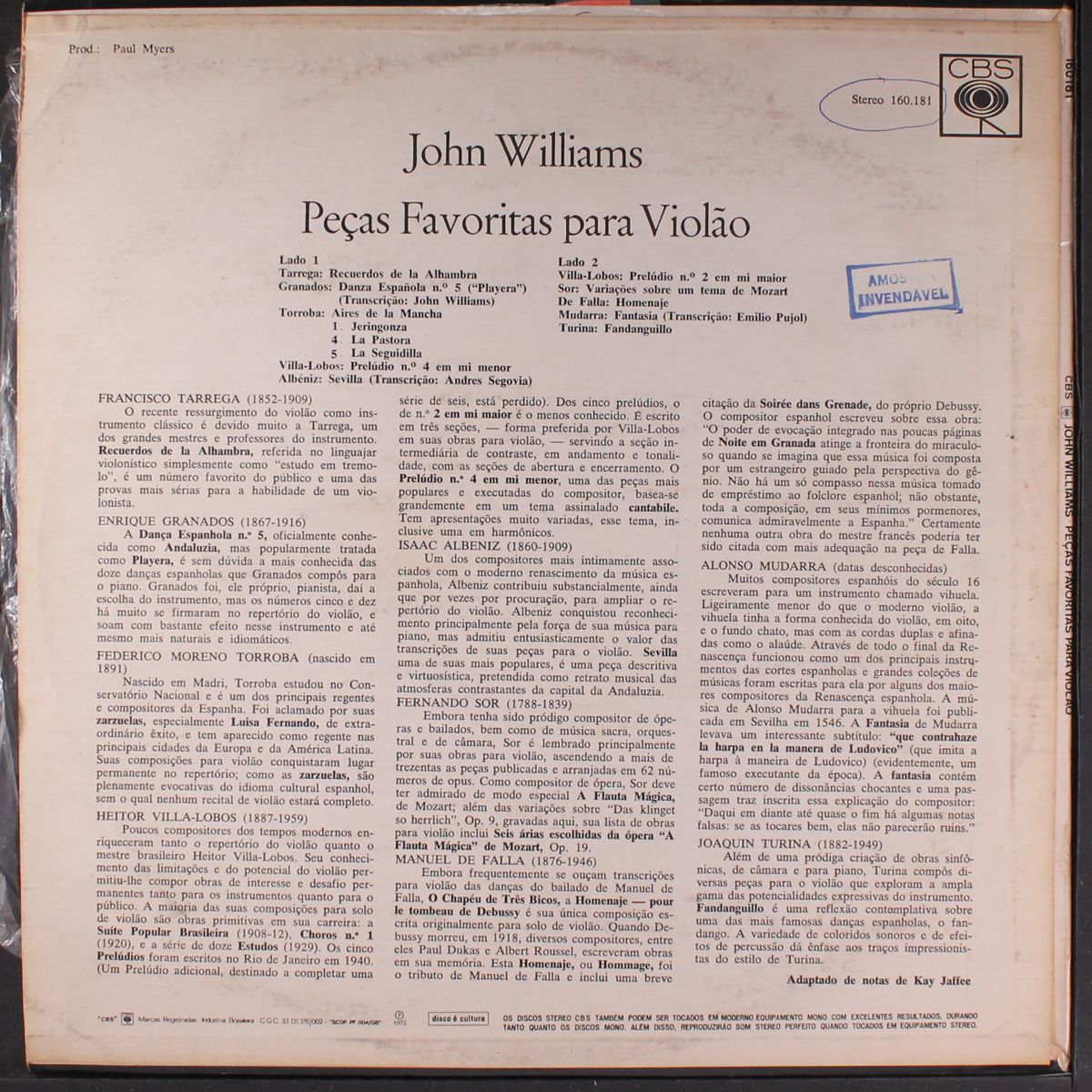 pecas favoritas para violao by JOHN WILLIAMS