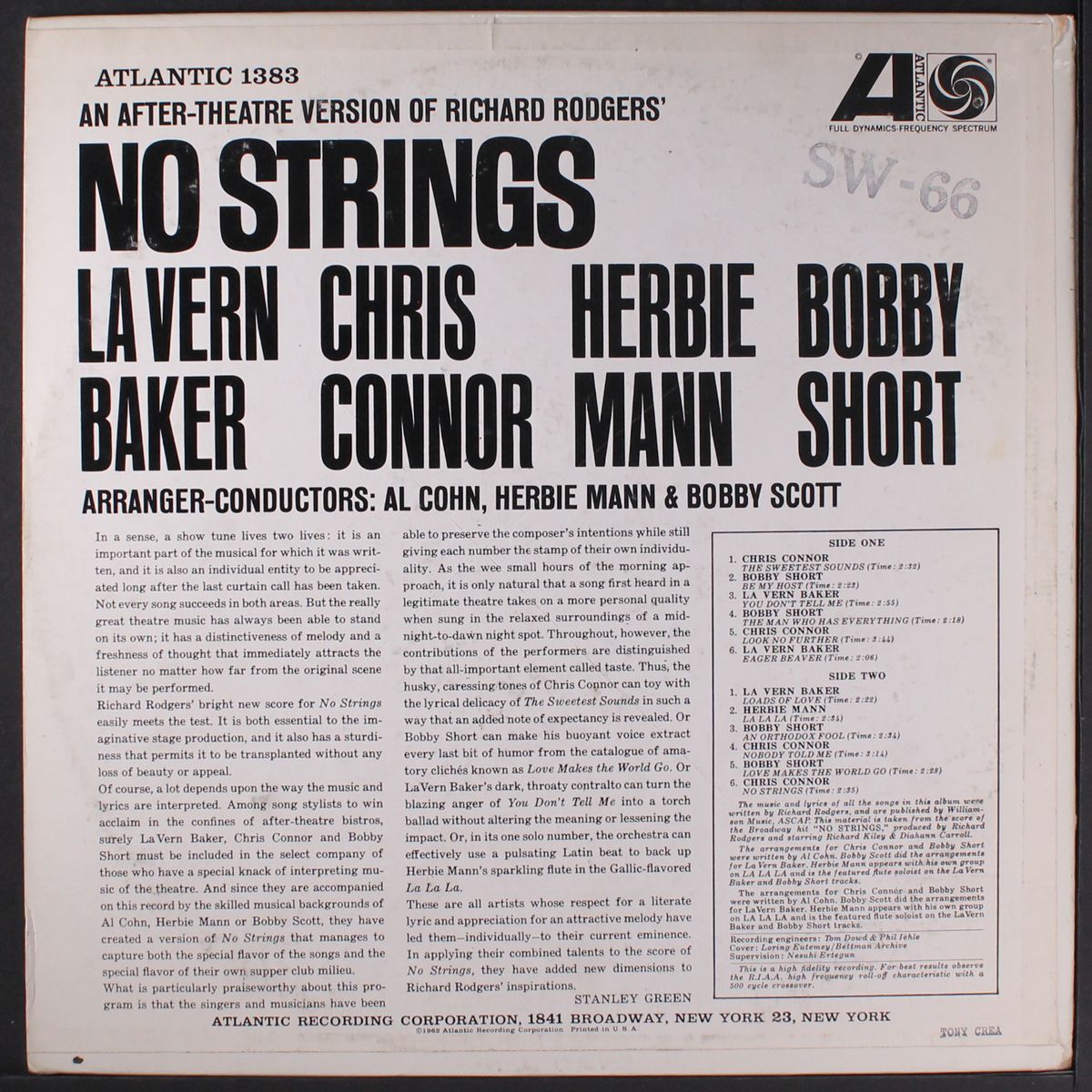 no strings by LAVERN BAKER, CHRIS CONNOR, HERBIE MANN / BOBBY