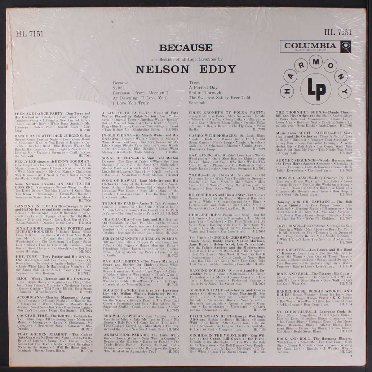 because by NELSON EDDY