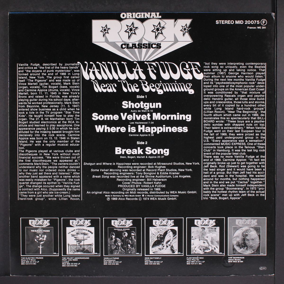 near the beginning by VANILLA FUDGE