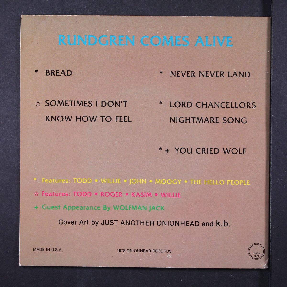 comes alive by TODD RUNDGREN
