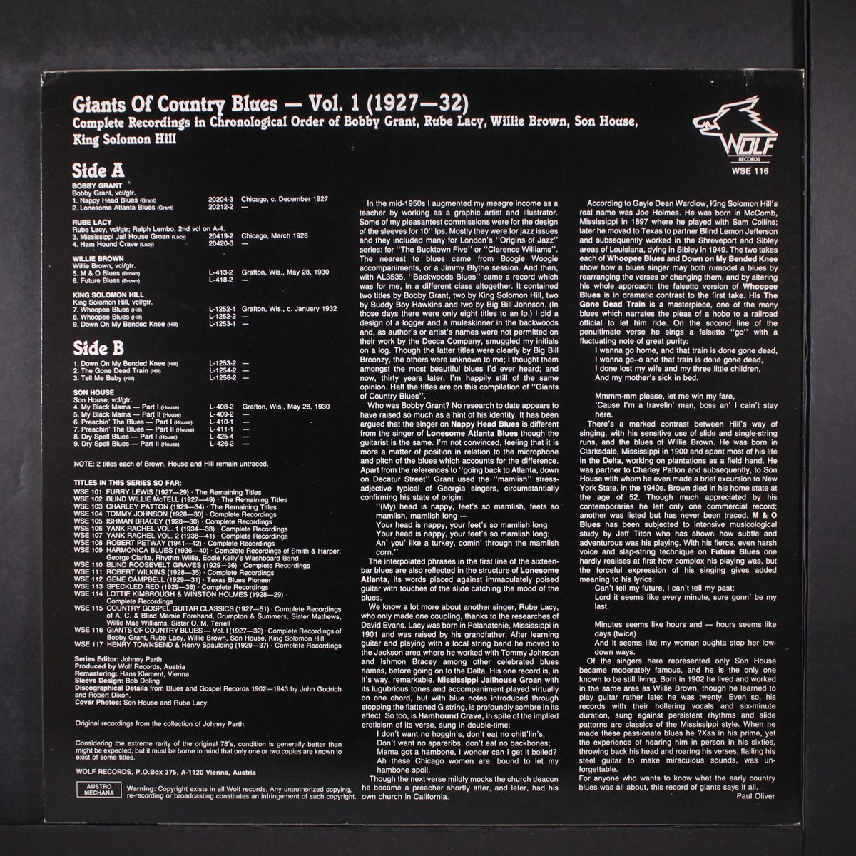 giants of country blues, vol. 1 by VARIOUS
