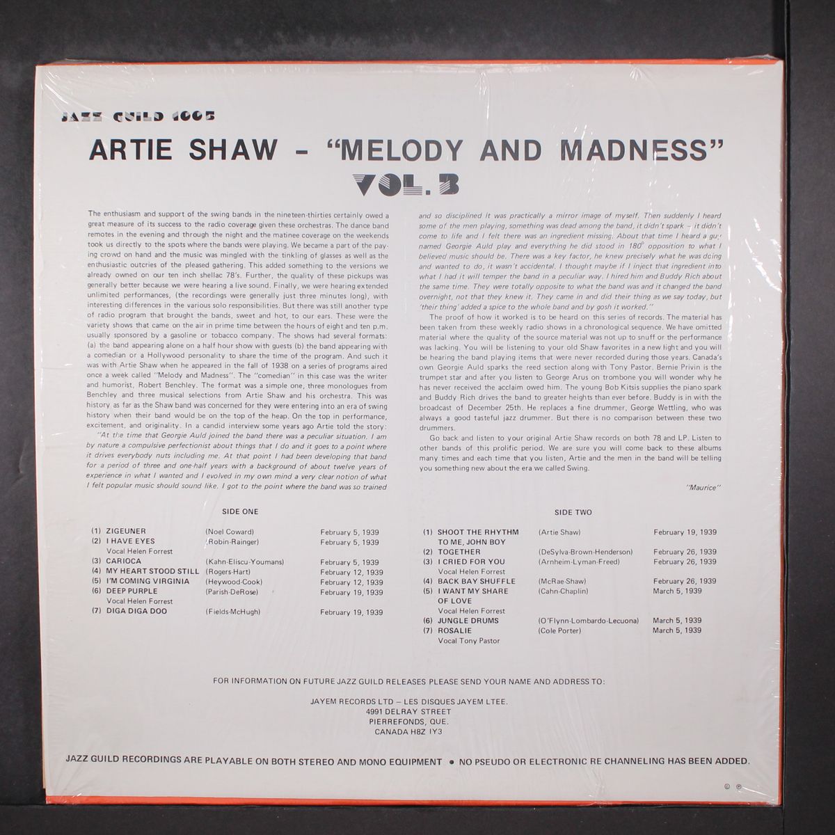 live, 1939 vol. 3 by ARTIE SHAW