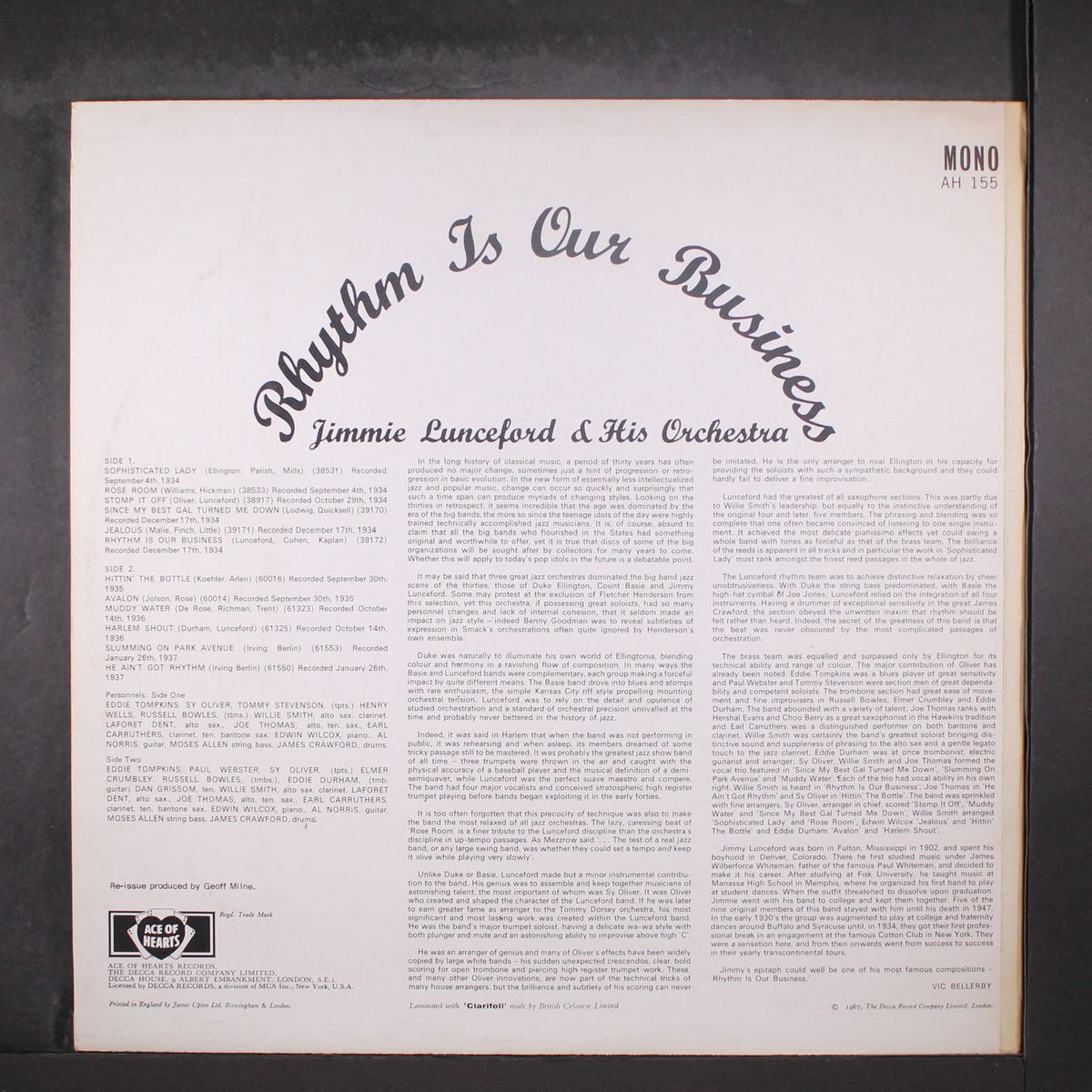 rhythm is our business by JIMMIE LUNCEFORD