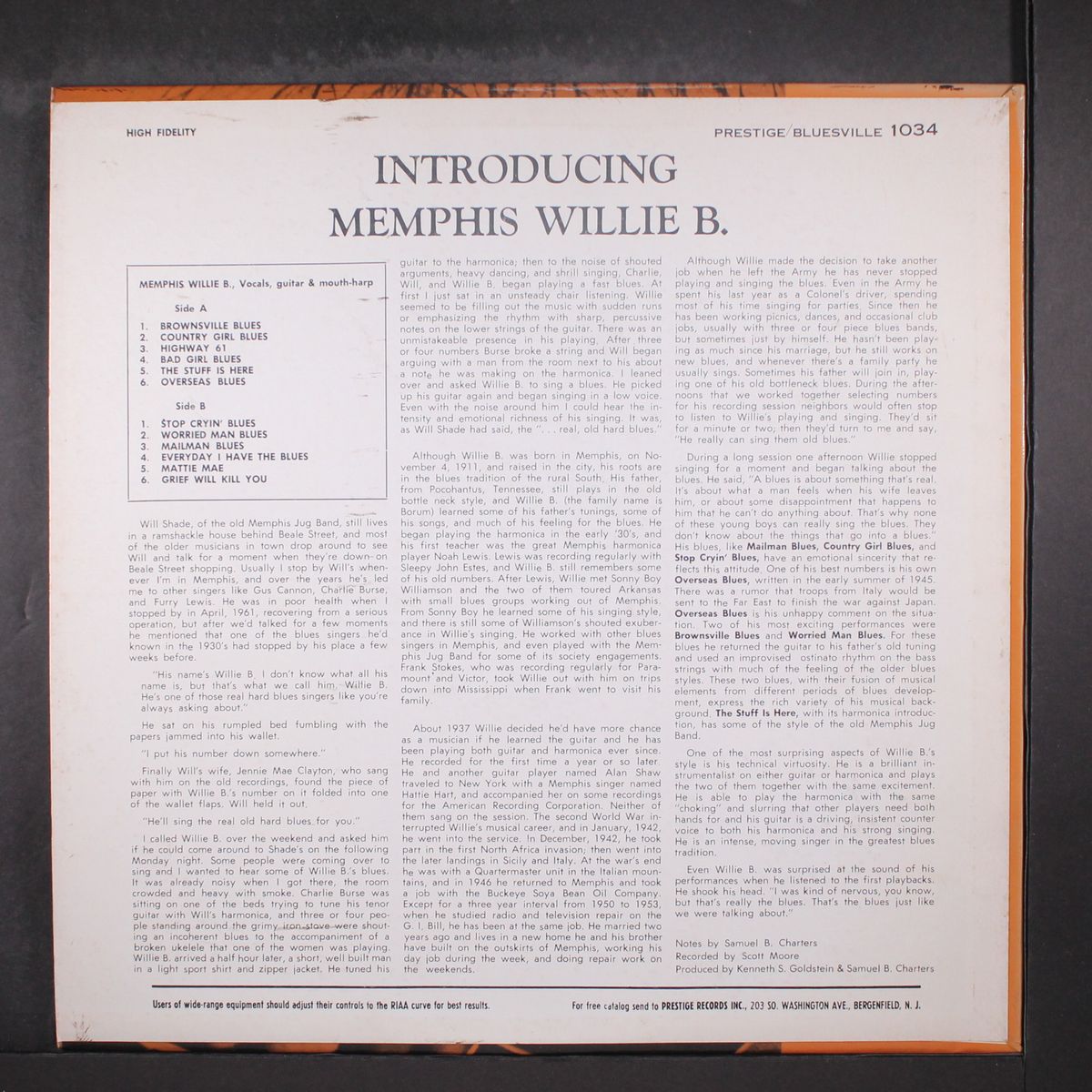 introducing by MEMPHIS WILLIE B.