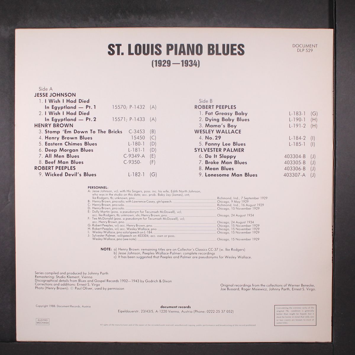 st. louis piano blues 1929-1934 by VARIOUS