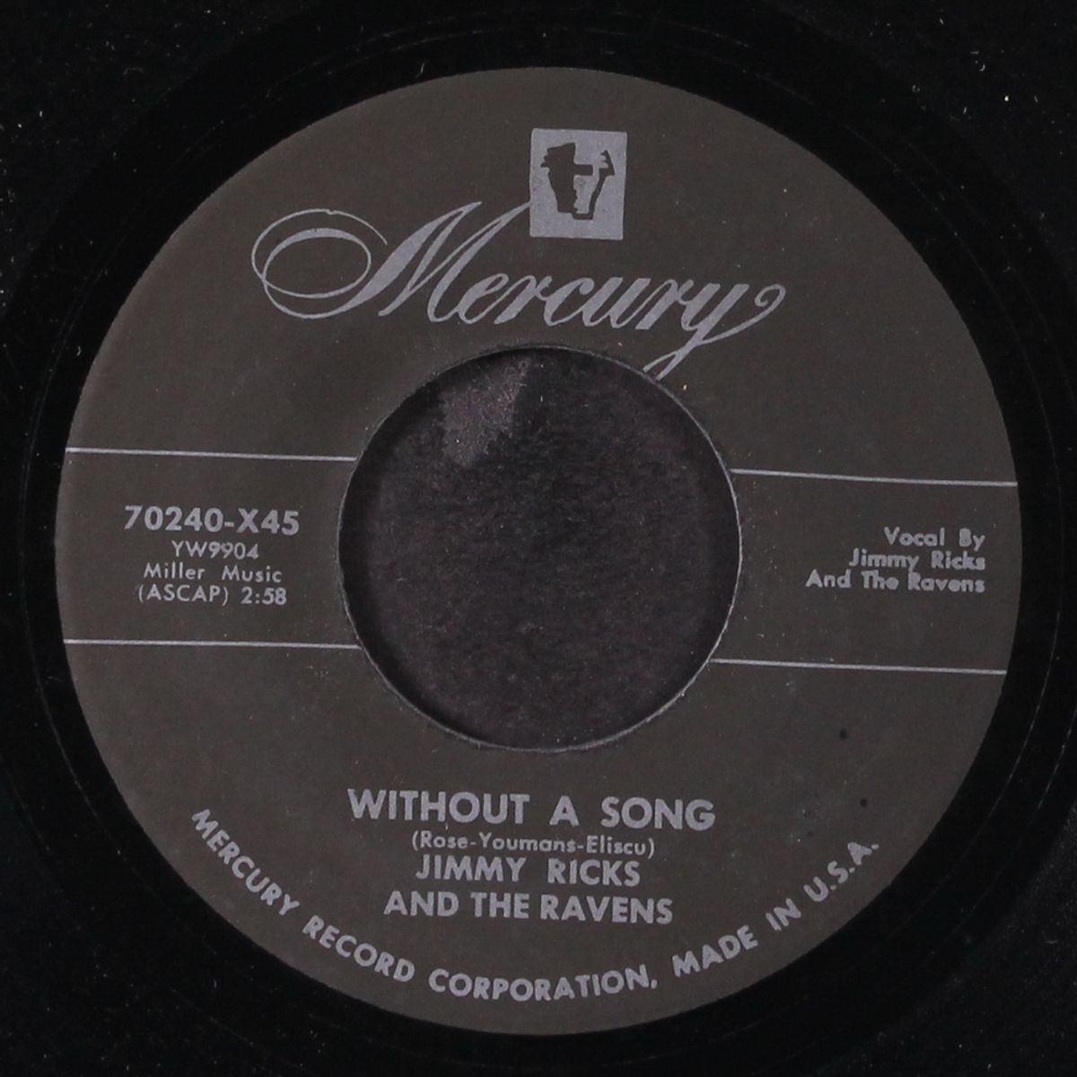 walkin' my blues away / without a song by JIMMY RICKS & RAVENS