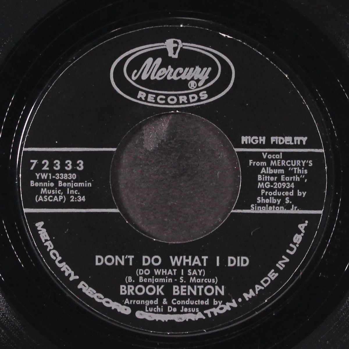 lumberjack / don't do what i did by BROOK BENTON