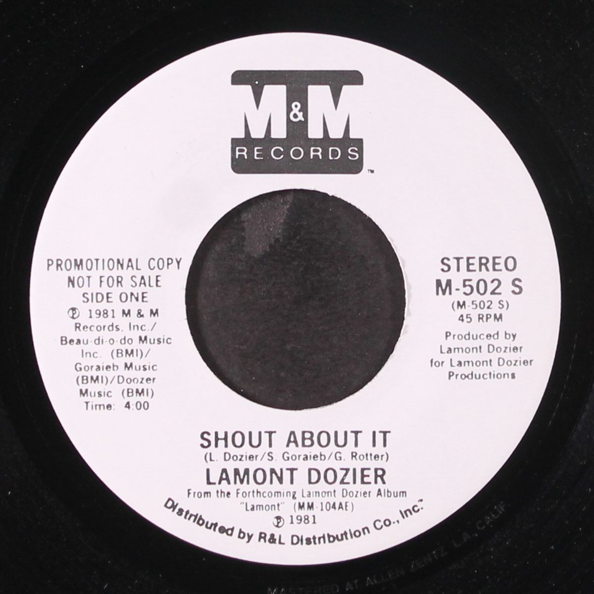 shout about it by LAMONT DOZIER