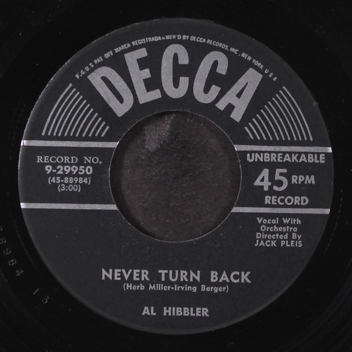never turn back / away all boats by AL HIBBLER