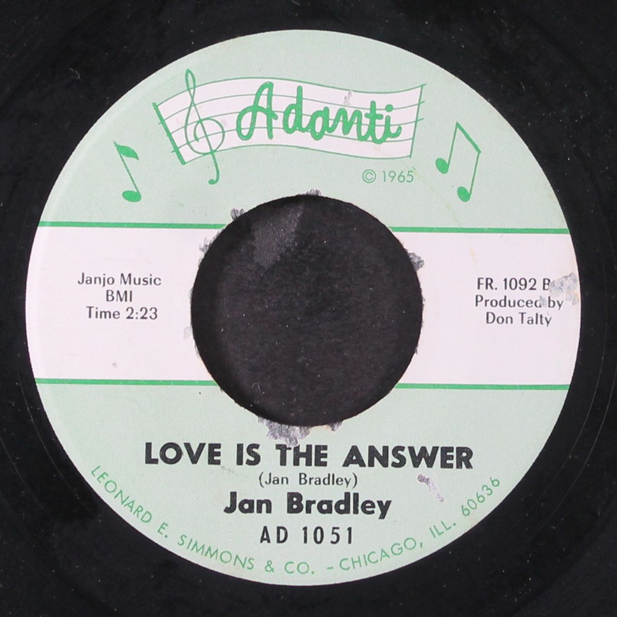 back in circulation / love is the answer by JAN BRADLEY