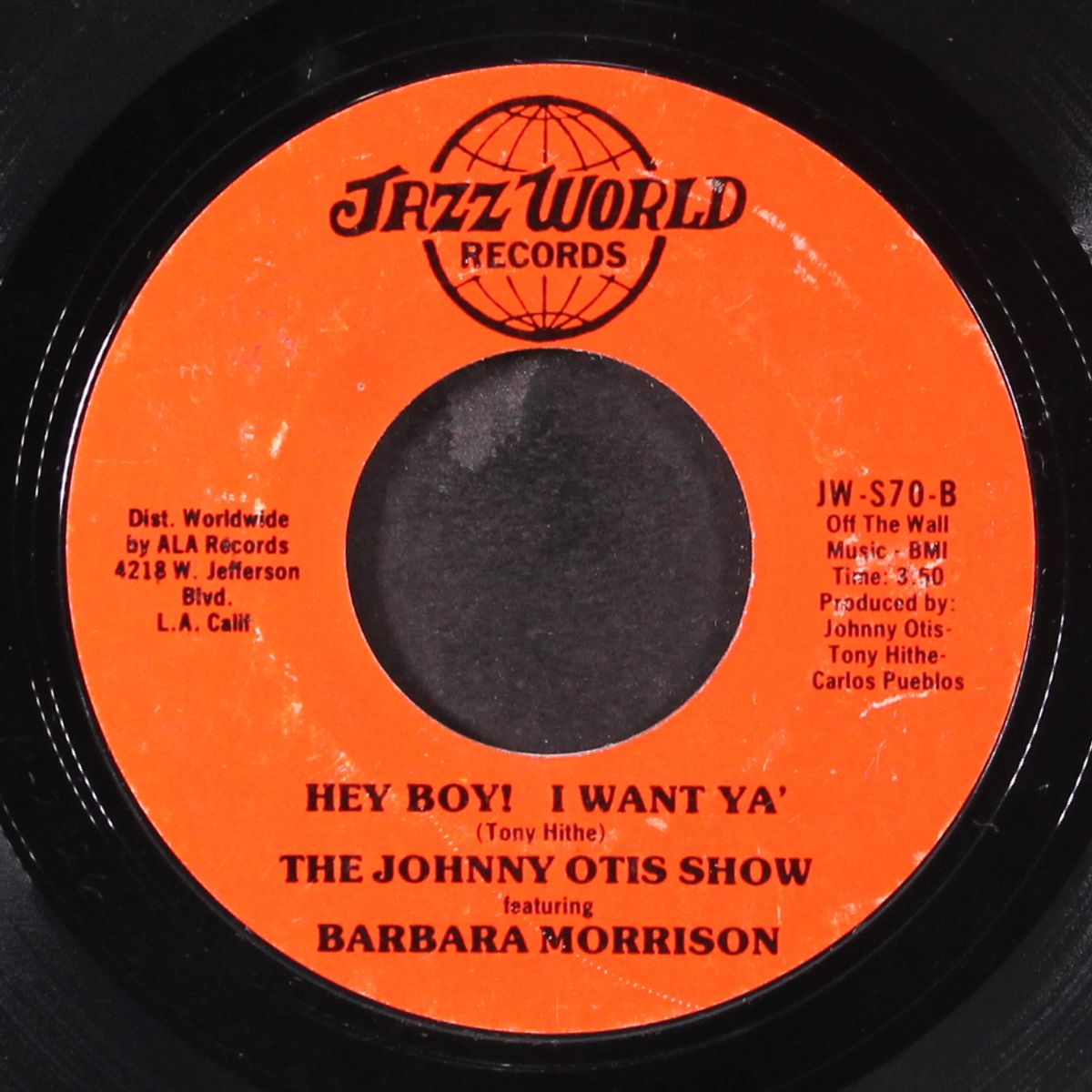 hey boy! i want ya' / nigger, please! by JOHNNY OTIS W/ BARBARA MORRISON