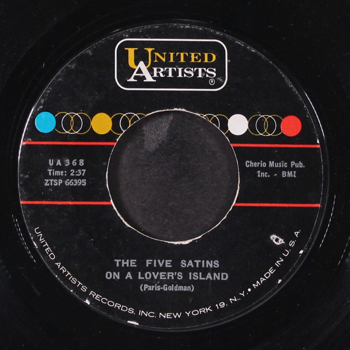 till the end / on a lover's island by FIVE SATINS