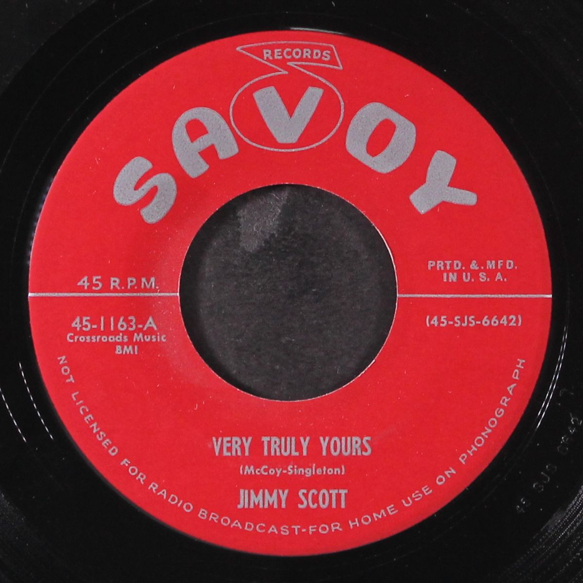 very truly yours / don't cry baby by JIMMY SCOTT