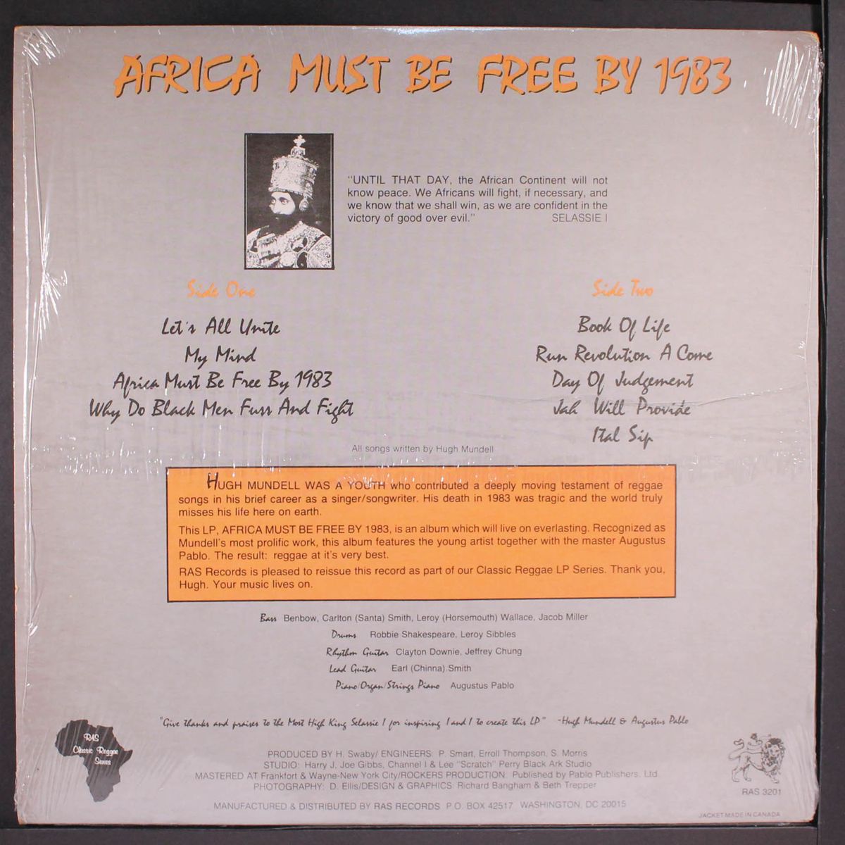 africa must be free by 1983 by HUGH MUNDELL
