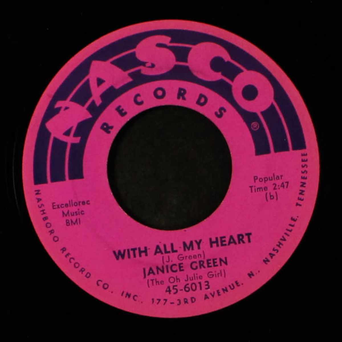 jackie / with all my heart by JANICE GREEN