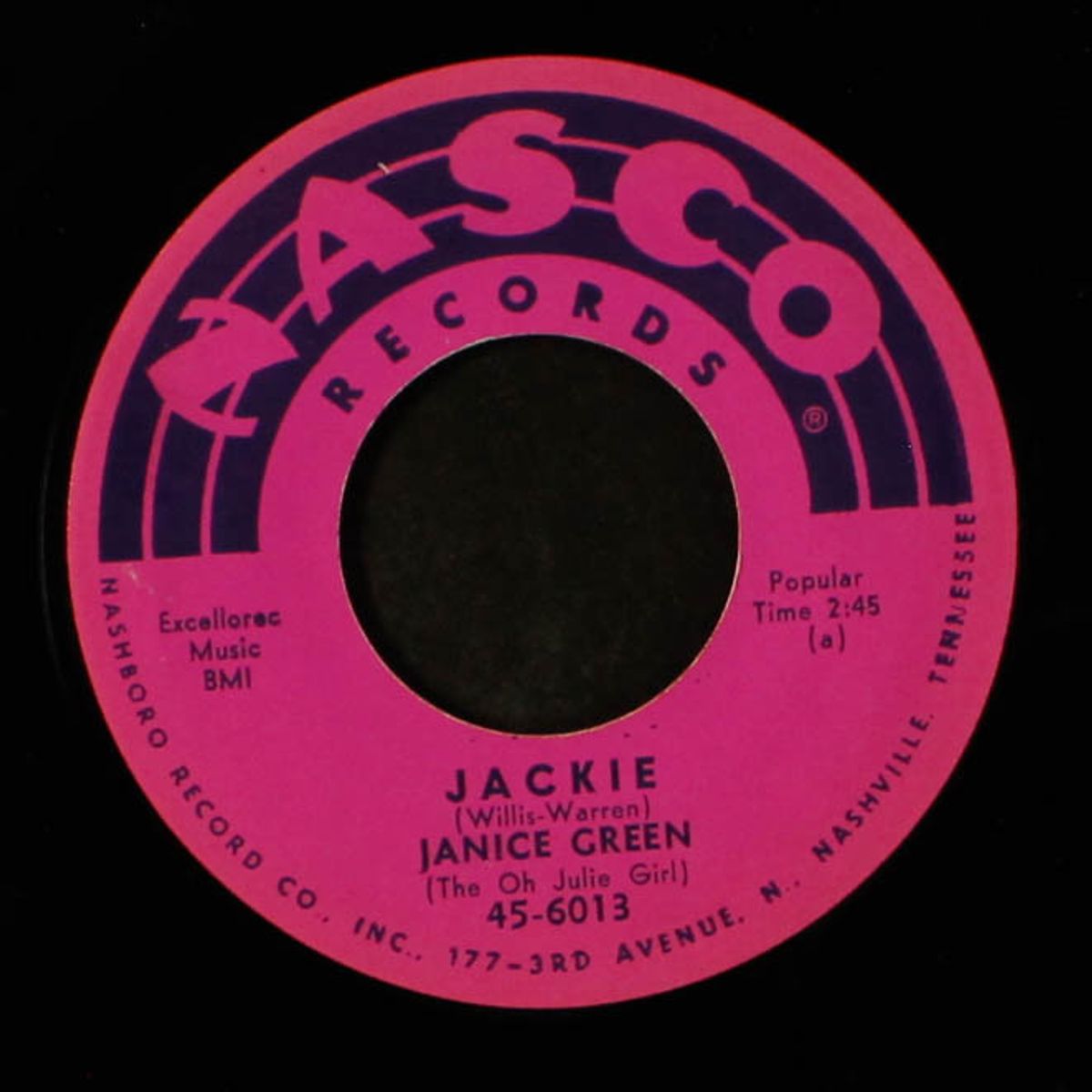 jackie / with all my heart by JANICE GREEN