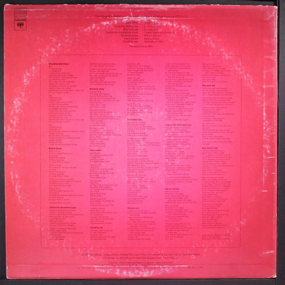 the first songs by LAURA NYRO