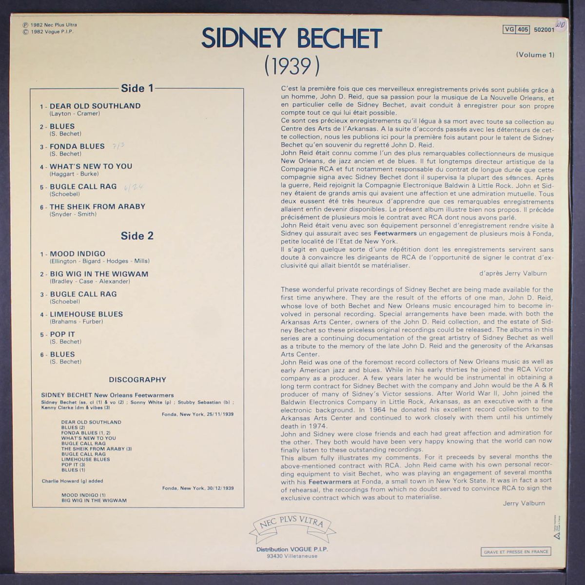 inedits, vol. 1 by SIDNEY BECHET