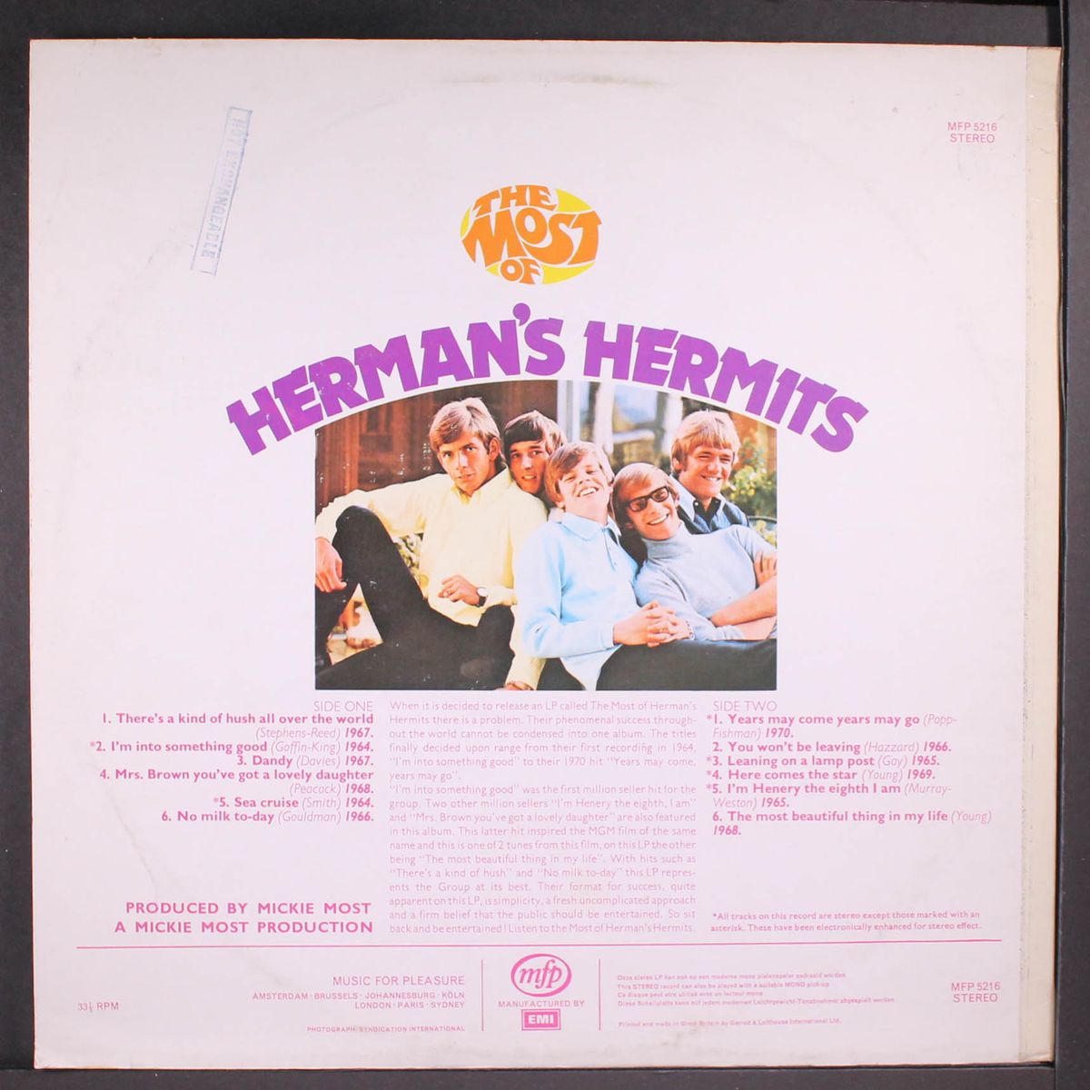 the most of by HERMAN'S HERMITS